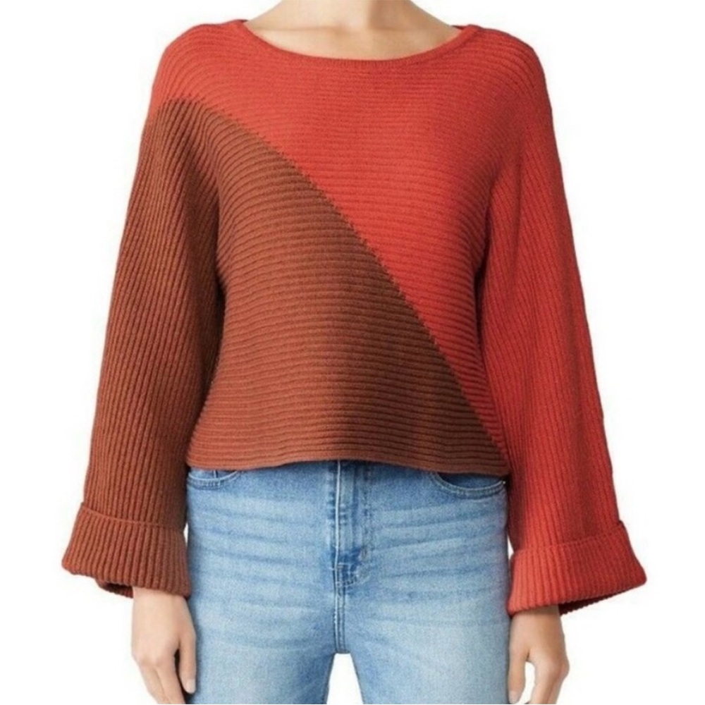 Slate & Willow Chunky Knit Colorblock Sweater